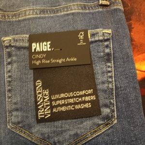 Paige Jeans Cindy High Rise Straight Ankle